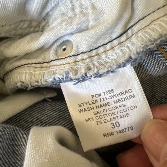 RE/DONE Originals Jeans Women’s Size 30x27 High Rise Button Fly Ankle Straight - Picture 9 of 11